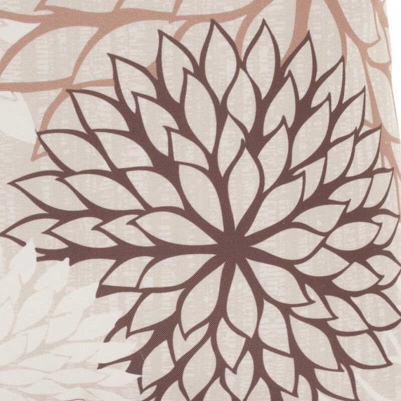 HomeRoots 20" Brown Beige and Ivory Floral Indoor Outdoor Throw Pillow image number 3