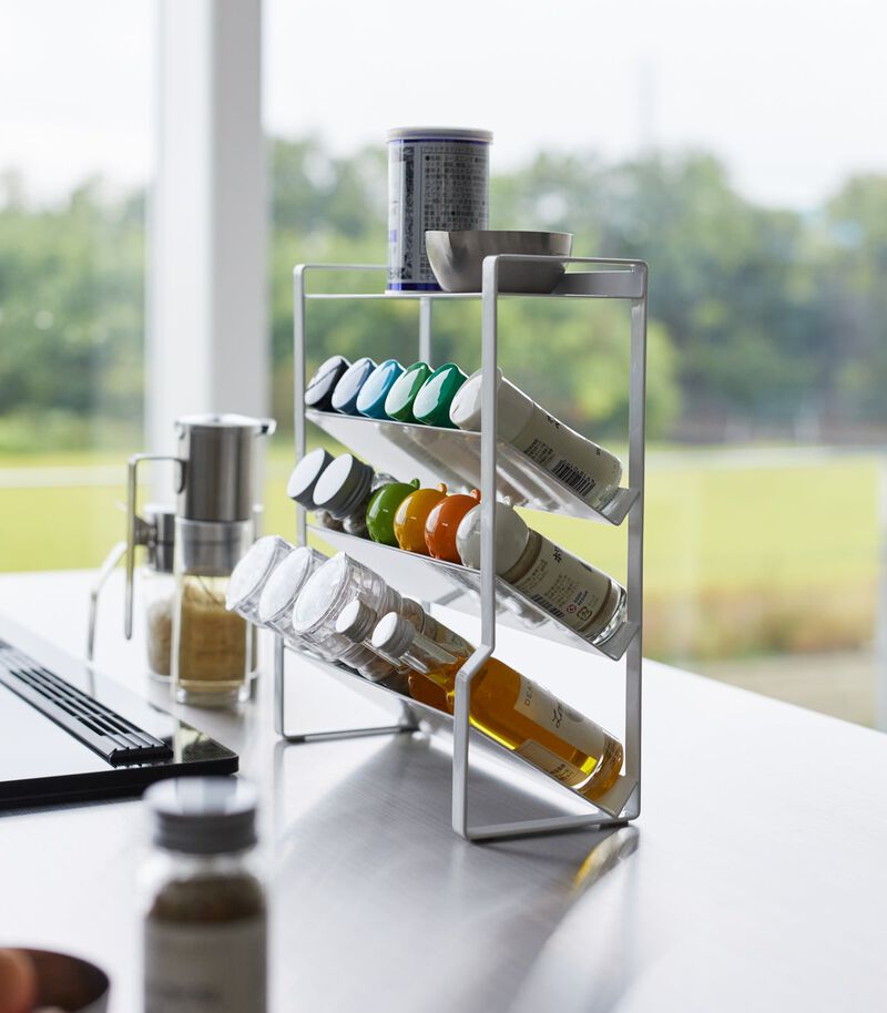 Four-Tier Slim Spice Rack - Steel image number 2