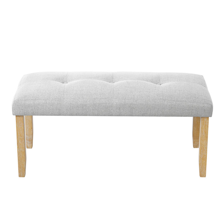Merax Upholstered Tufted Bench, Modern Bedroom Benches Upholstered Dining Benches