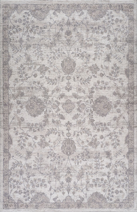 HomeRoots Floral Distressed Area Rug