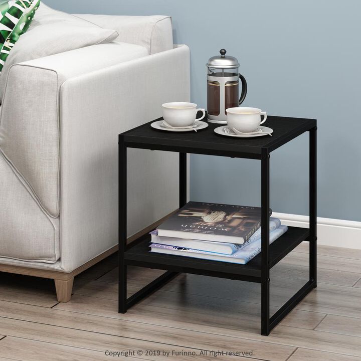 Furinno Camnus Modern Living 2-Tier End Table, Americano