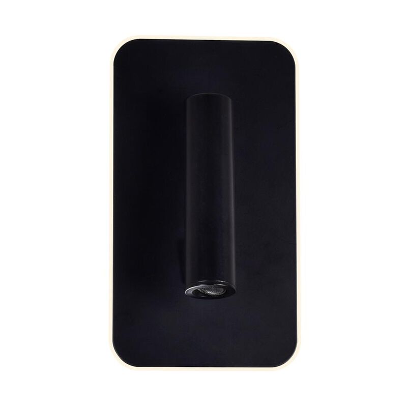 Private I LED Sconce With Matte Black Finish