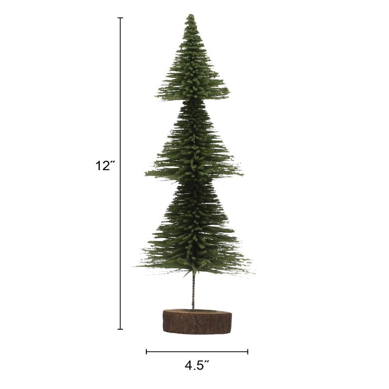 Bottle Brush Tree on Wood Base image number 1