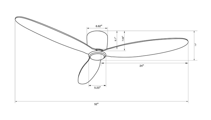 Lucci Air Radar 52" Flush Mount DC Ceiling Fan with Remote image number 5