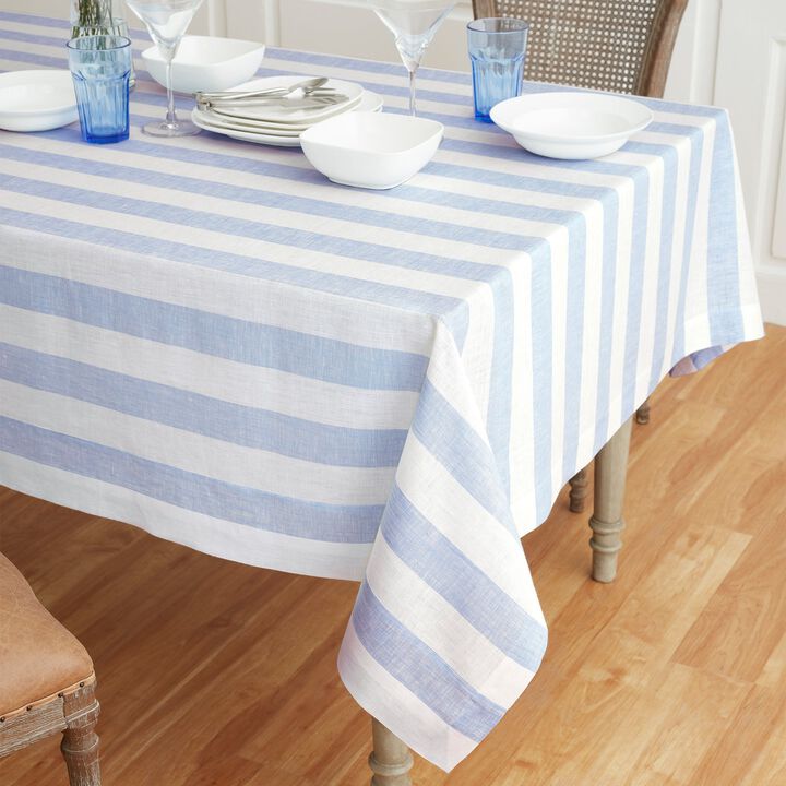 Linen Tablecloth - Cabana Stripe