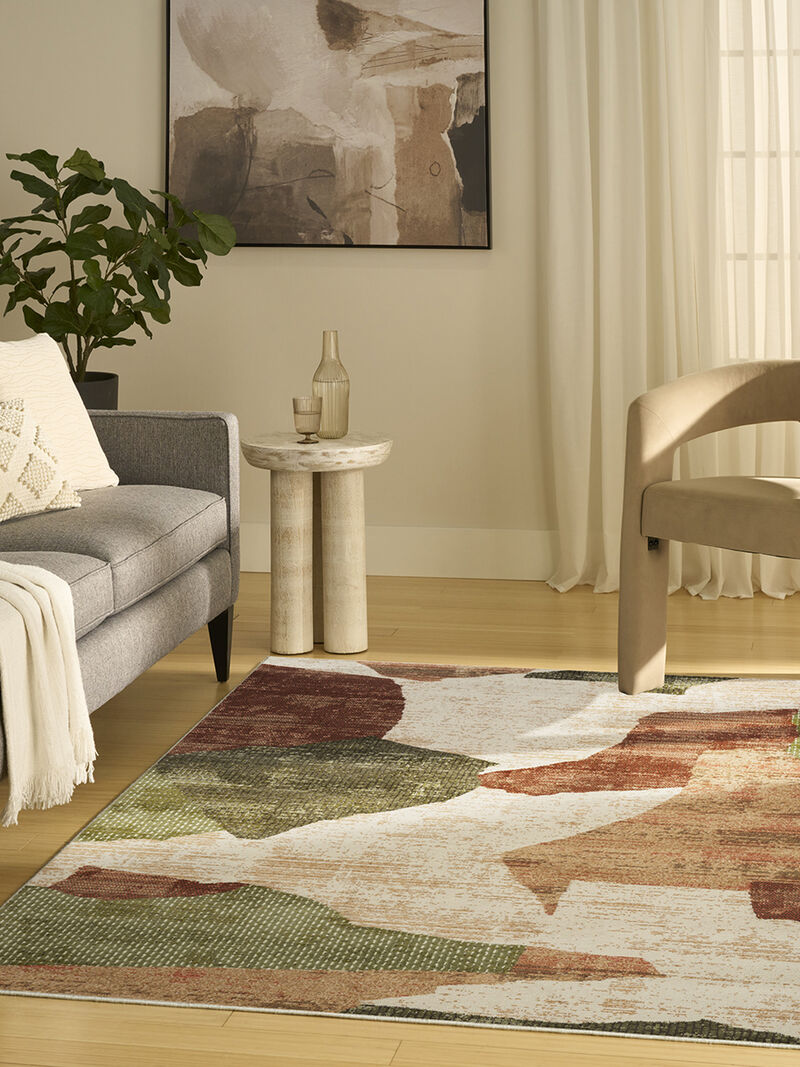 Nordic NRC18 Beige/Multicolor 4' x 6' Rug