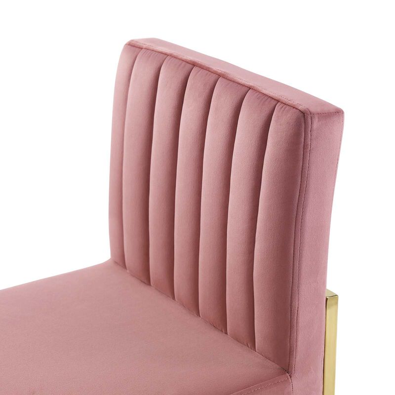 Carriage Channel Tufted Sled Base Performance Velvet Dining Chair image number 5
