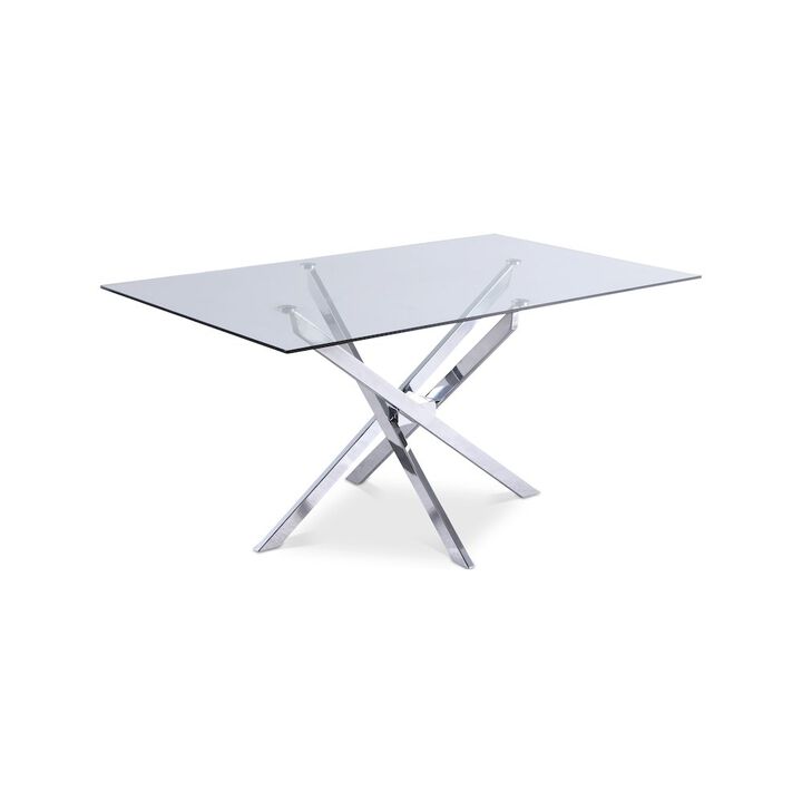 Meridian Furniture Xander Chrome Dining Table