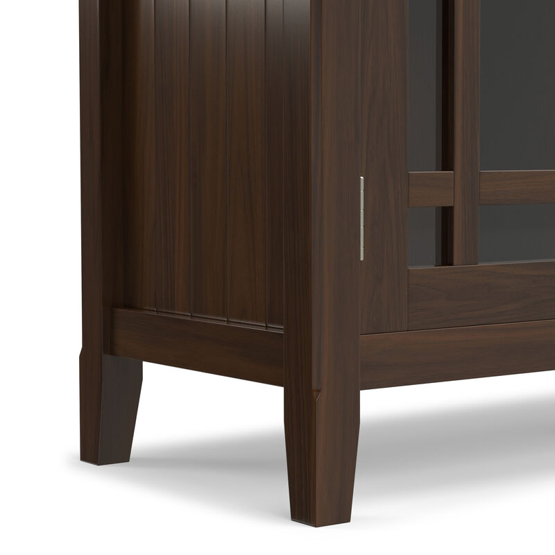 Bedford SOLID WOOD 62 inch Wide Transitional Wide Storage Cabinet in Dark Tobacco Brown image number 9