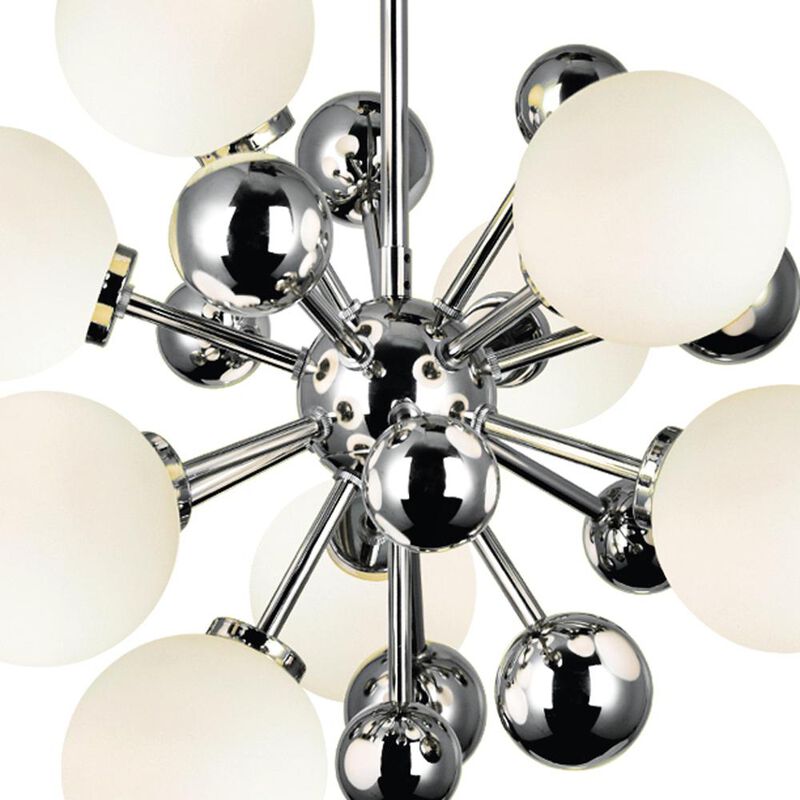 CWI Lighting Element 8 Light Chandelier With Polished Nickel Finish