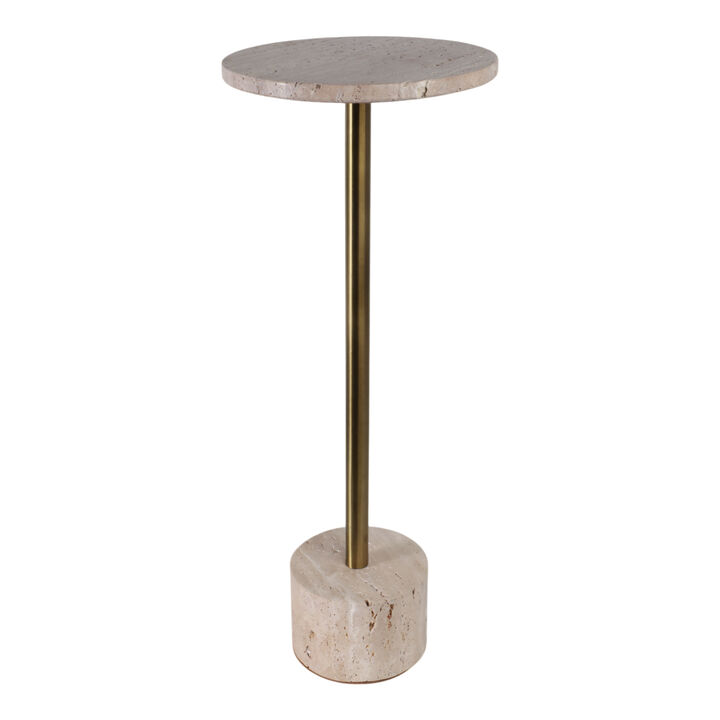 Travertine Accent Table