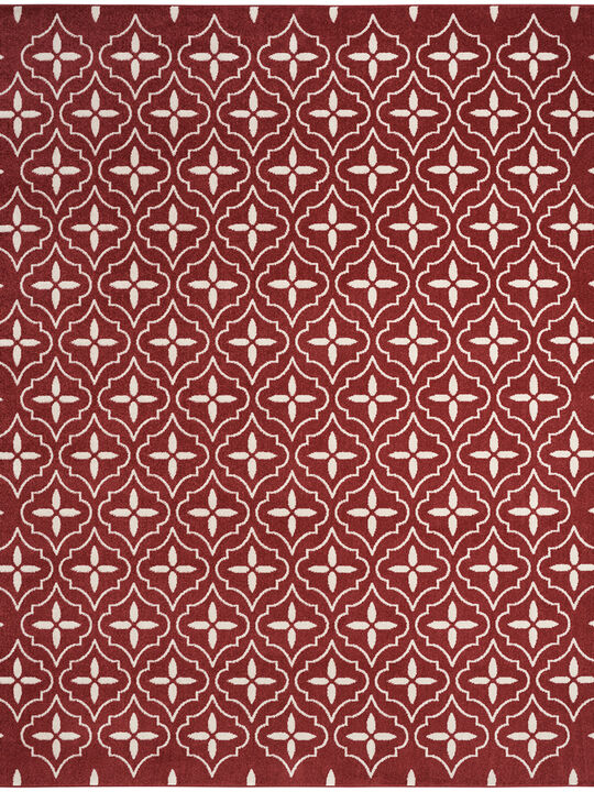 Nourison Essentials NRE04 Brick/Ivory 6' x 9' Rug