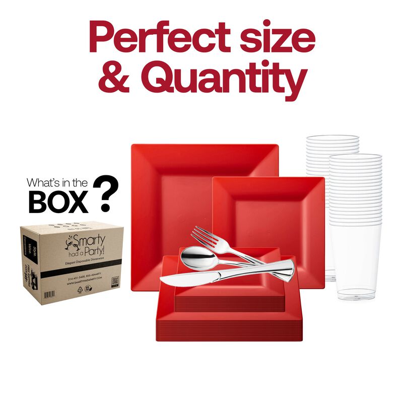 Square Plastic Wedding Value Set (30 Sets) image number 3