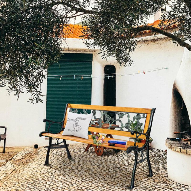 Hivvago Patio Park Garden Porch Chair Bench