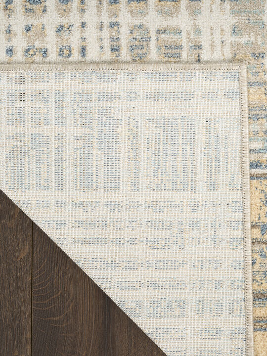 Washable Decor WSD07 Ivory/Blue 9' x 12' Rug
