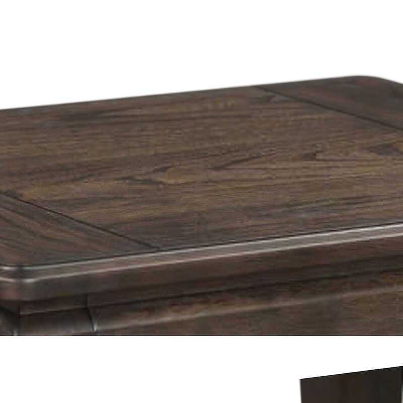 Poplar Solid and Elm Veneer Wood End Table and Accent Side Table image number 5