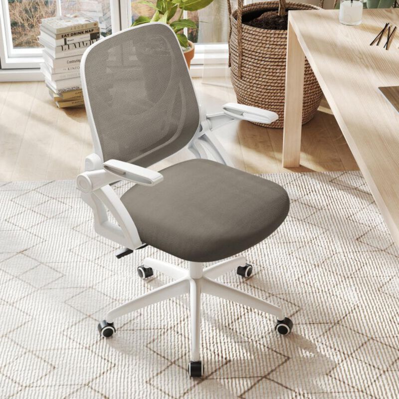 Hivvago Ergonomic Computer Desk Chair with Lumbar Support and Flip-up Arms