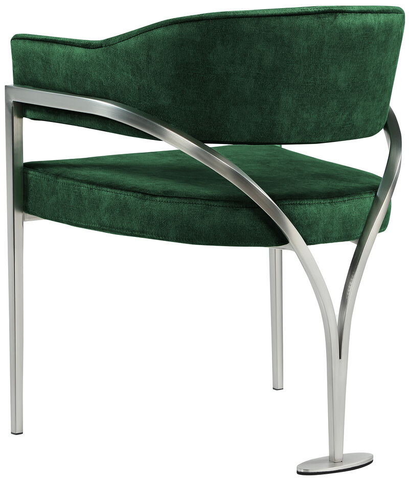Meridian Furniture Madelyn Green Velvet Dining Chair, Set of 2 image number 2