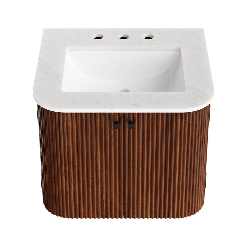 Zia 24" Wall-Mount Bathroom Vanity with Marble Sink image number 6