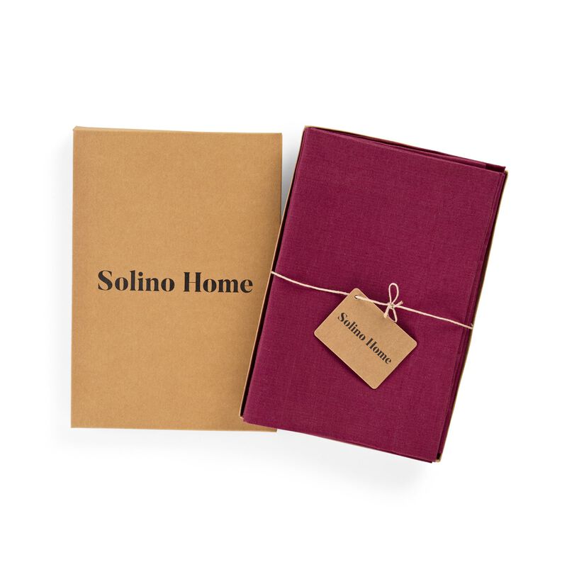 Solino Home Diana 100% Linen Dinner Napkins &ndash; Set of 4, 20 x 20 in, Machine Washable, Holiday and Everyday Dining