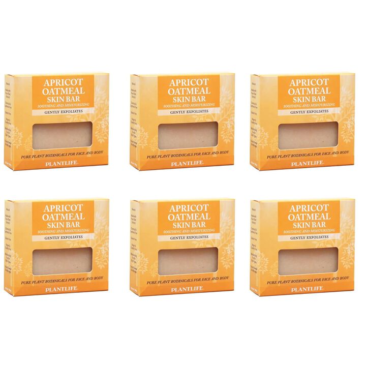 Plantlife Bar Soap - Apricot Oatmeal 6 Pack