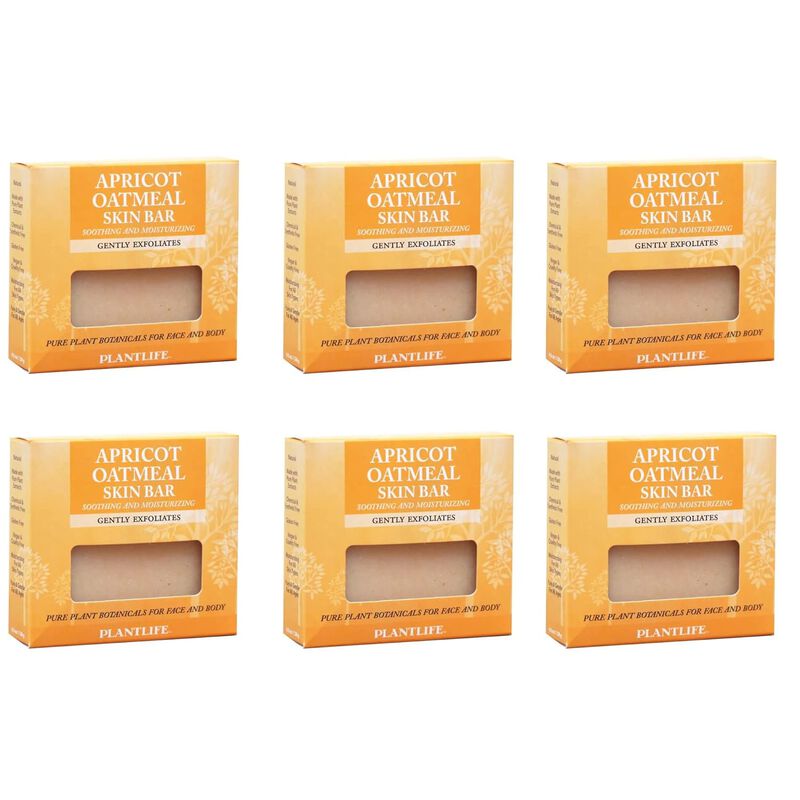 Plantlife Bar Soap - Apricot Oatmeal 6 Pack image number 1