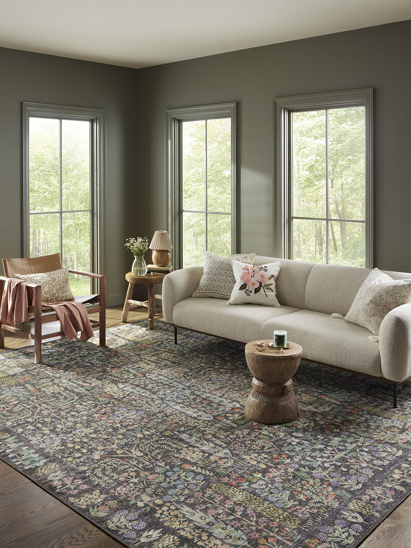 Maison MAO07 Charcoal 7'6" x 9'6" Rug by Rifle Paper Co. x Loloi