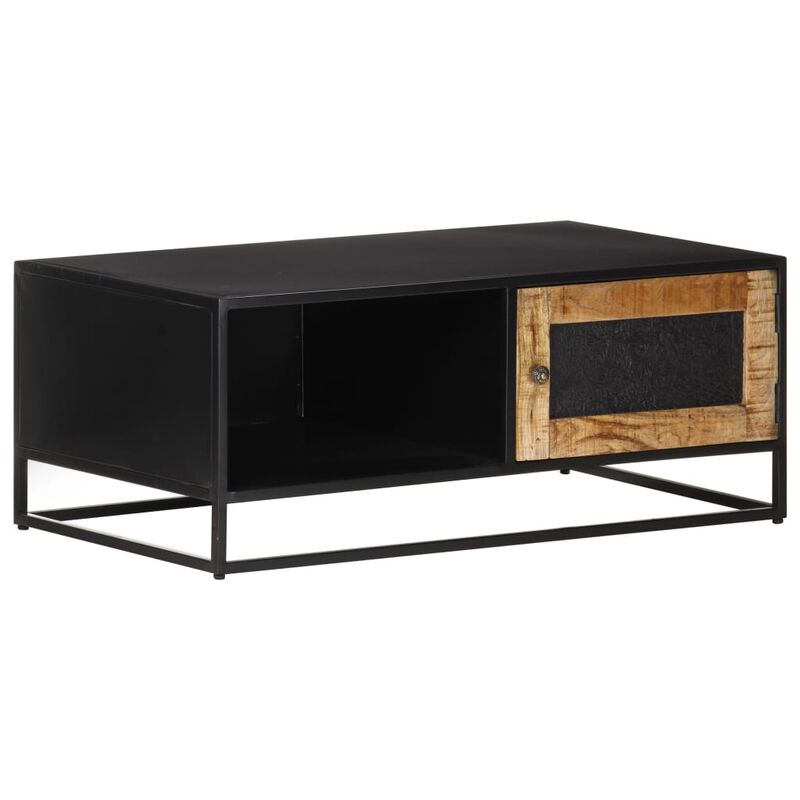 vidaXL Coffee Table 35.4x19.7x13.8 Rough Mango Wood