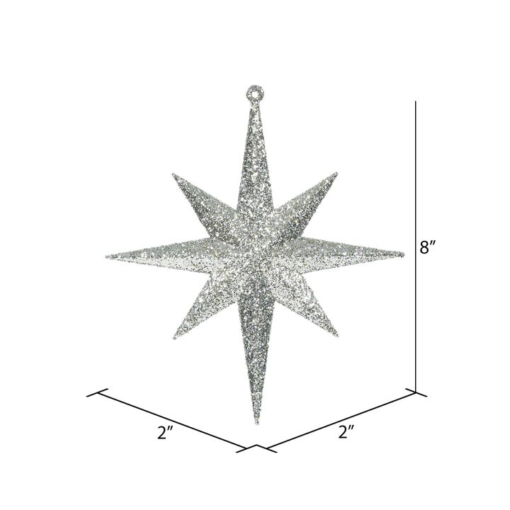 Vickerman 8" Champagne Iridescent Glitter Bethlehem Star Christmas Ornament, 4 per Box