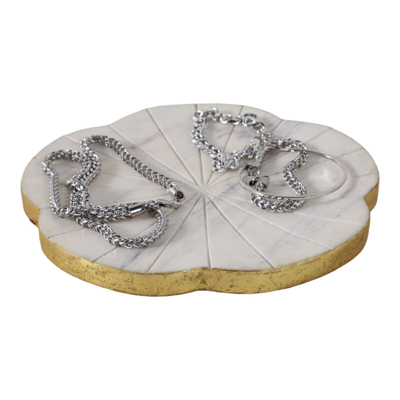 8x8 Marble Flower Tray image number 1