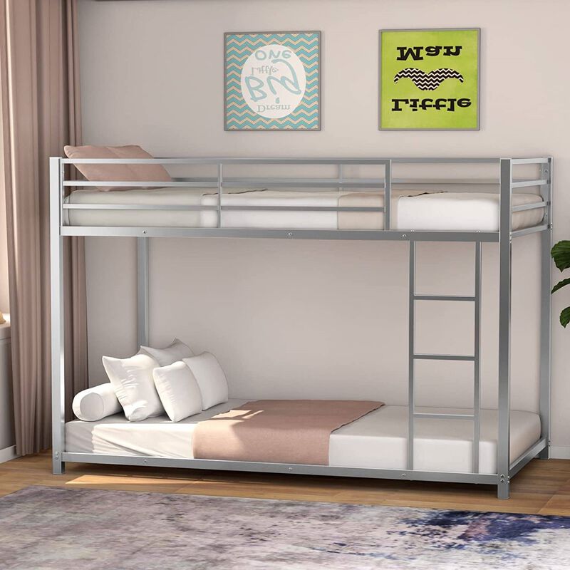 Low Profile Modern Metal Bunk Bed &ndash; Space-Saving and Sleek Design