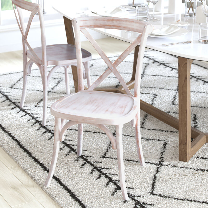 Wood Cross Back Chairs