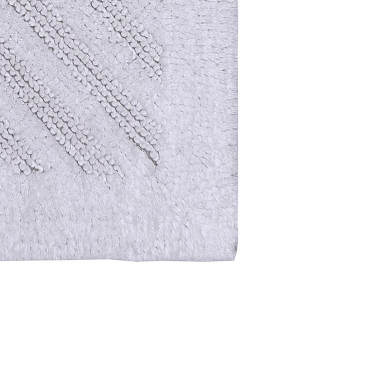 Knightsbridge Shooting Star 220 GSF Reversible Bath Rug 22 x 60 - White