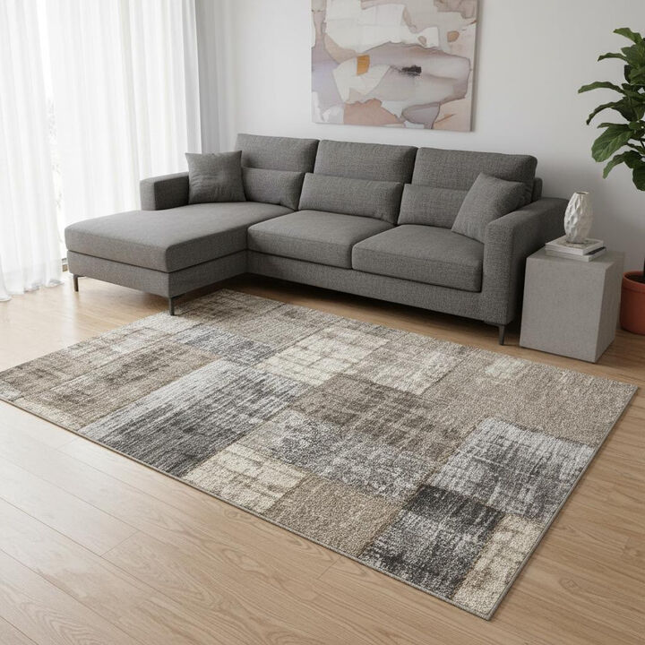 HomeRoots Abstract Area Rug