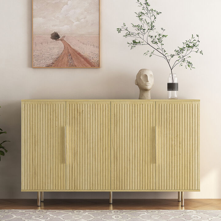 TATEUS Modern Sideboard Credenza with Adjustable Storage Shelves