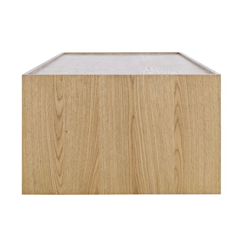 Jofran Laurel Creek Modern Contemporary 52 Block Coffee Table with Hidden Casters