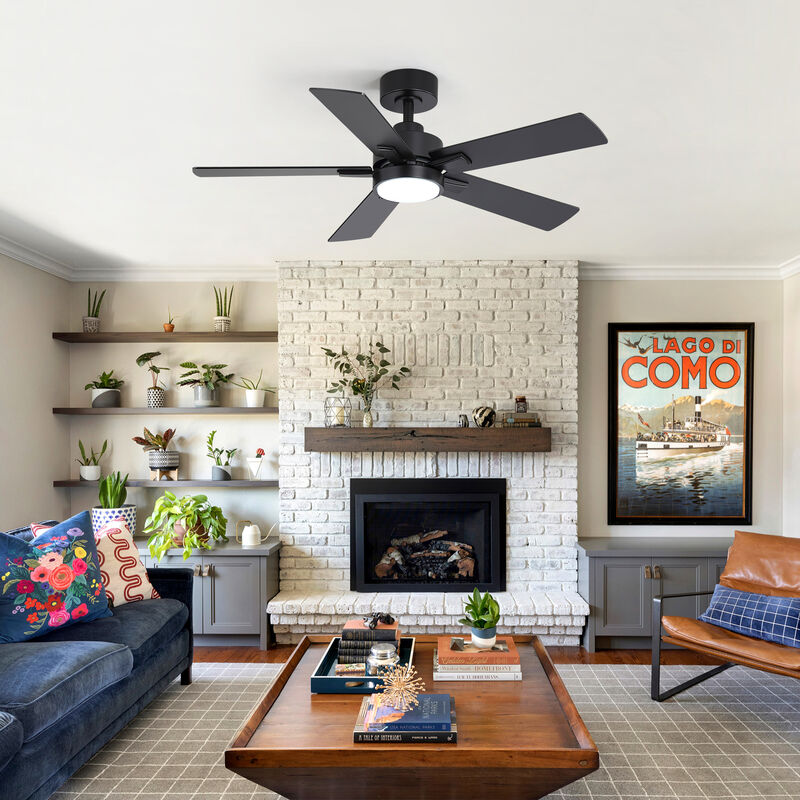 Breezary 42" Ceiling Fan with LED Light, 5 Reversible Blades, 6 Speeds, Remote image number 9