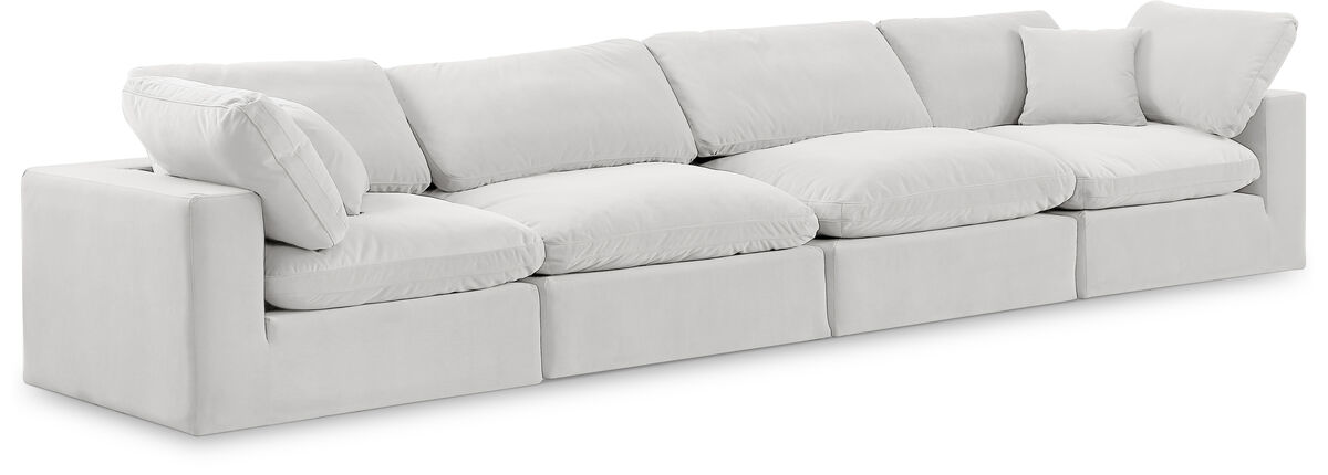 Meridian Furniture Comfy Cream Velvet Modular Sofa