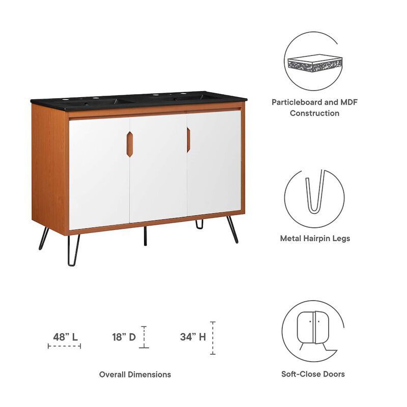 Energize 48" Double Sink Bathroom Vanity image number 1