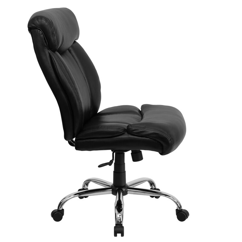 HERCULES Series Big & Tall 400 lb. Rated Black Fabric Executive Ergonomic Office Chair and Chrome Base image number 9