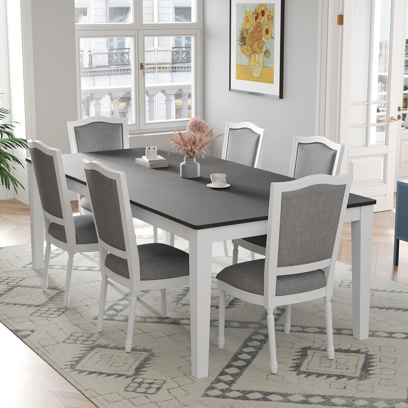 Merax 7-Piece Extendable Dining Table Chairs Dining Set