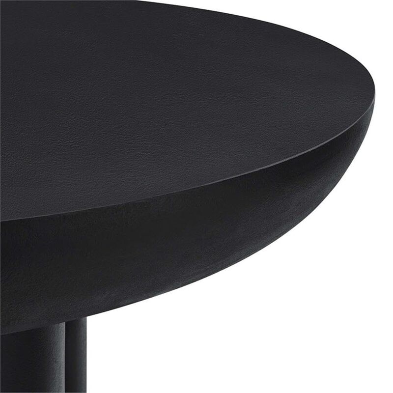 Modway EEI-6762-BLK Caspian 40" Round Concrete Dining Table, Black image number 4