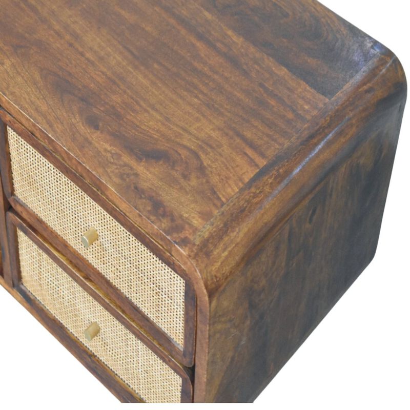 Artisan Furniture Solid Wood Larissa 4 Drawer Chestnut Media Unit