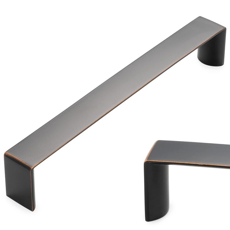 KOOFIZO Wide Cabinet Handle - Oil Rubbed Bronze Furniture Pull, 6-1/4 Inch Screw Spacing, 10-Pack for Kitchen Cupboard Door, Bed