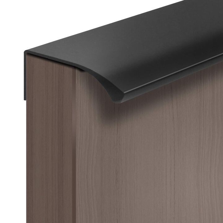 BokWin 12Pcs 150mm/5.9"" Mount Finger Edge Pull, Furniture Drawer Handles, Aluminum Concealed Handle for Home Kitchen Door Drawe