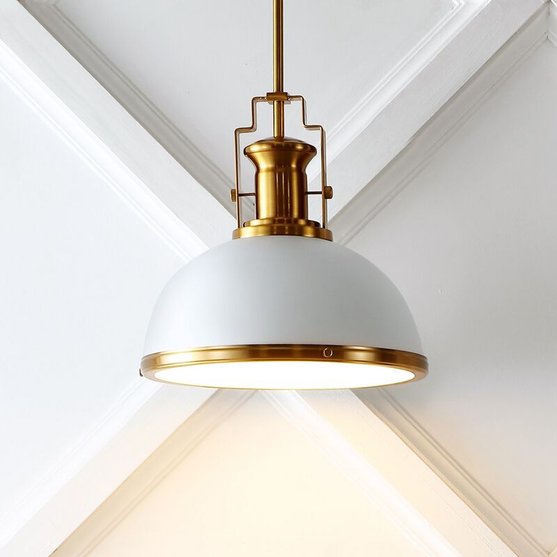 Homer Modern Industrial Iron LED Dome Pendant image number 1