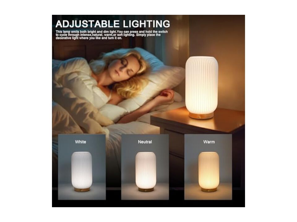 Rechargeable Dimmable Light 3 Color White Bedroom Living Room