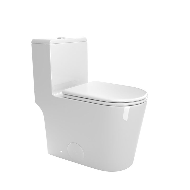 Bothwa Home 14.37"W CUPC Certified, One Piece Elongated Confort Height Toilet, Super Quite Flushing, Dual Flush, Ceramic, Watersense, Leak Resistant image number 0