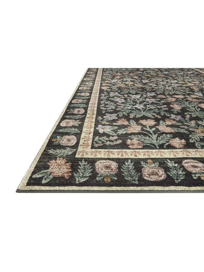 Eden Mughal Garden EDE02 Black 7'6" x 9'6" Rug by Rifle Paper Co. x Loloi