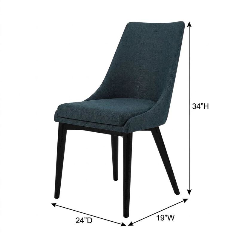 Fabric-Upholstered Dining Chair with Cushioned Seat image number 2